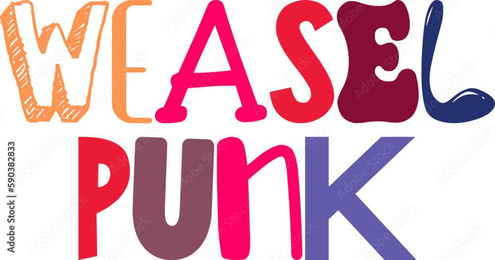Weasel Punk Typography Illustration for Logo, Stationery, Presentation , Brochure Weasel Punk Typography Illustration for Logo, Stationery, Presentation , Brochure
