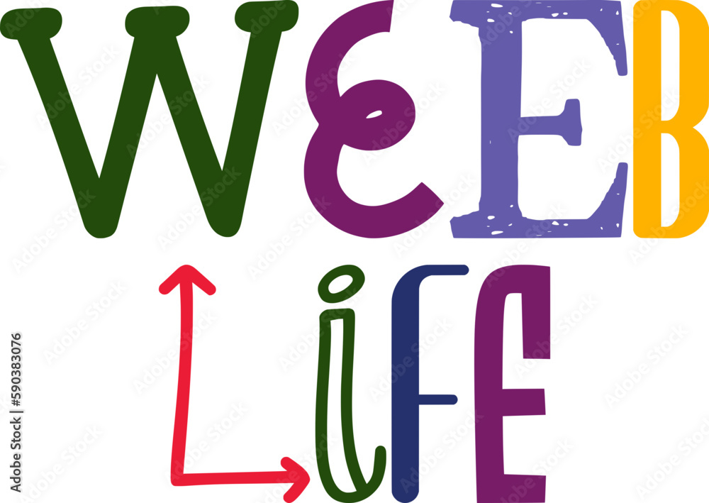 Weeb Life Hand Lettering Illustration for Magazine, Banner, Decal, Flyer Weeb Life Hand Lettering Illustration for Magazine, Banner, Decal, Flyer