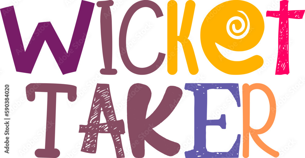 Wicket Taker Calligraphy Illustration for Book Cover, Magazine, Motion Graphics, Brochure Wicket Taker Calligraphy Illustration for Book Cover, Magazine, Motion Graphics, Brochure