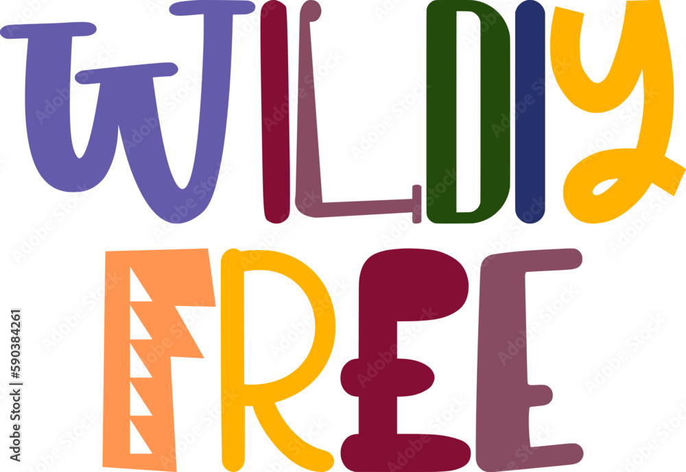 Wildly Free Hand Lettering Illustration for Banner, Flyer, Logo, Postcard Wildly Free Hand Lettering Illustration for Banner, Flyer, Logo, Postcard