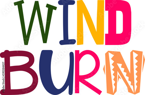 Wind Burn Typography Illustration for Infographic, Logo, Poster, Social Media Post