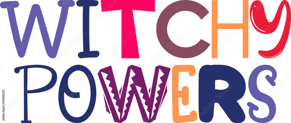 Witchy Powers Calligraphy Illustration for T-Shirt Design, Newsletter, Presentation , Logo Witchy Powers Calligraphy Illustration for T-Shirt Design, Newsletter, Presentation , Logo