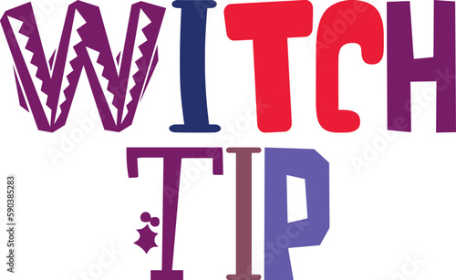 Witch Tip Hand Lettering Illustration for Infographic, Postcard , Sticker , Packaging