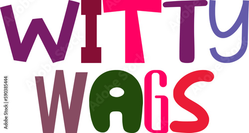 Witty Wags Calligraphy Illustration for Motion Graphics, Brochure, Logo, Magazine
