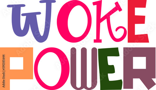 Woke Power Hand Lettering Illustration for Book Cover, Magazine, Bookmark , Motion Graphics