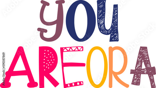 You Areora Calligraphy Illustration for Newsletter, Banner, Packaging, Motion Graphics
