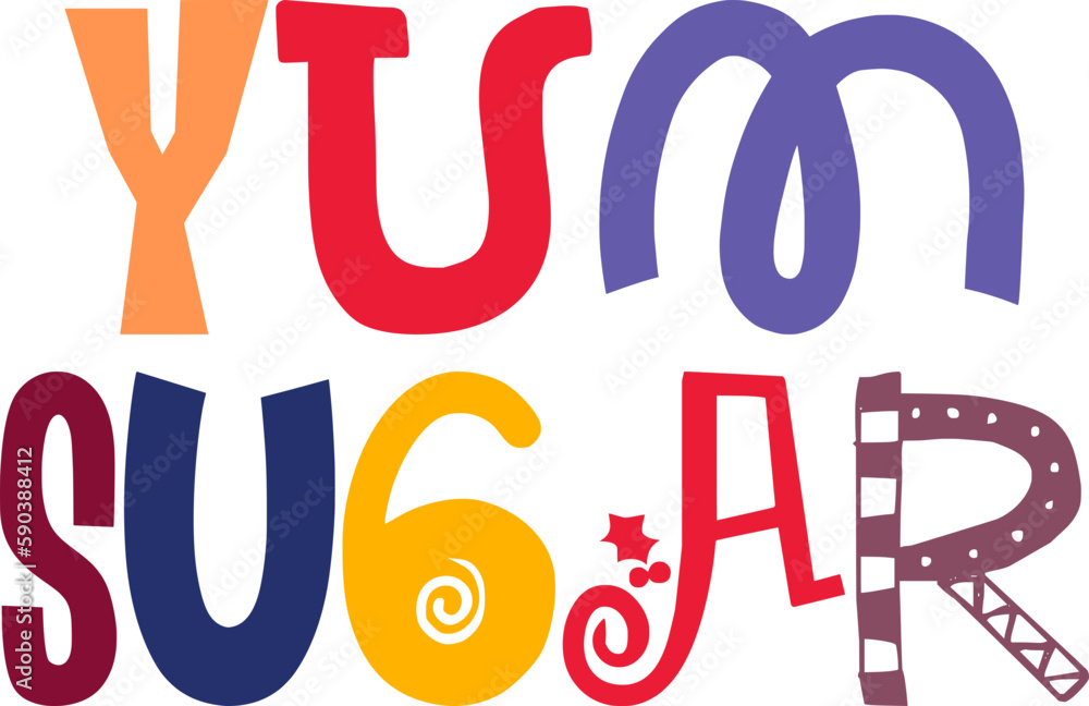 Yum Sugar Hand Lettering Illustration for Motion Graphics, Infographic, Logo, Icon Yum Sugar Hand Lettering Illustration for Motion Graphics, Infographic, Logo, Icon