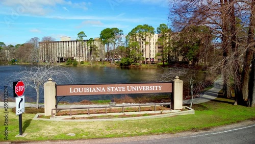 Louisiana State University sign on campus photo