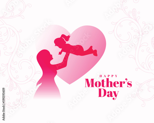 celebrate mom's special day with lovely heart background