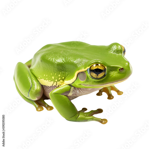 green tree frog on transparent background