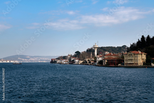 The neighbourhood on the Asian side of the Bosphorus strait Kanlıca in the Beykoz district of Istanbul Province on a sunny day, Istanbul, Turkey