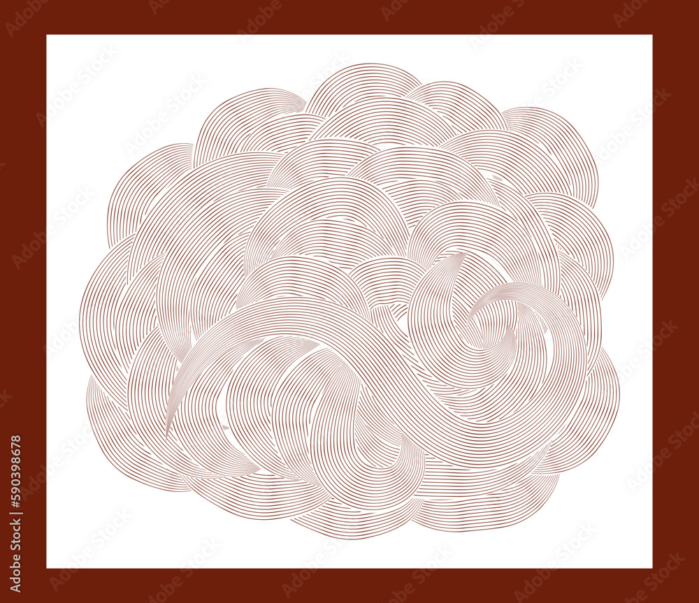 Brown Abstract Wavy Shape Vector Illustration Brown Abstract Wavy Shape Vector Illustration