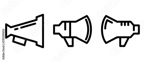 bullhorn icon or logo isolated sign symbol vector illustration - high quality black style vector icons
