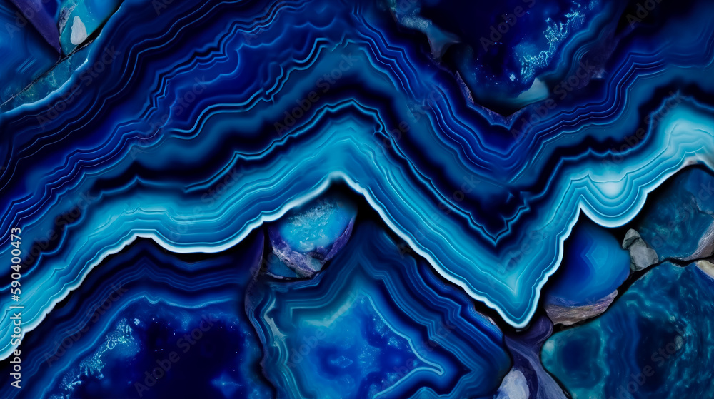 Abstract blue color background. Dynamic shapes composition. Generative AI Abstract blue color background. Dynamic shapes composition. Generative AI