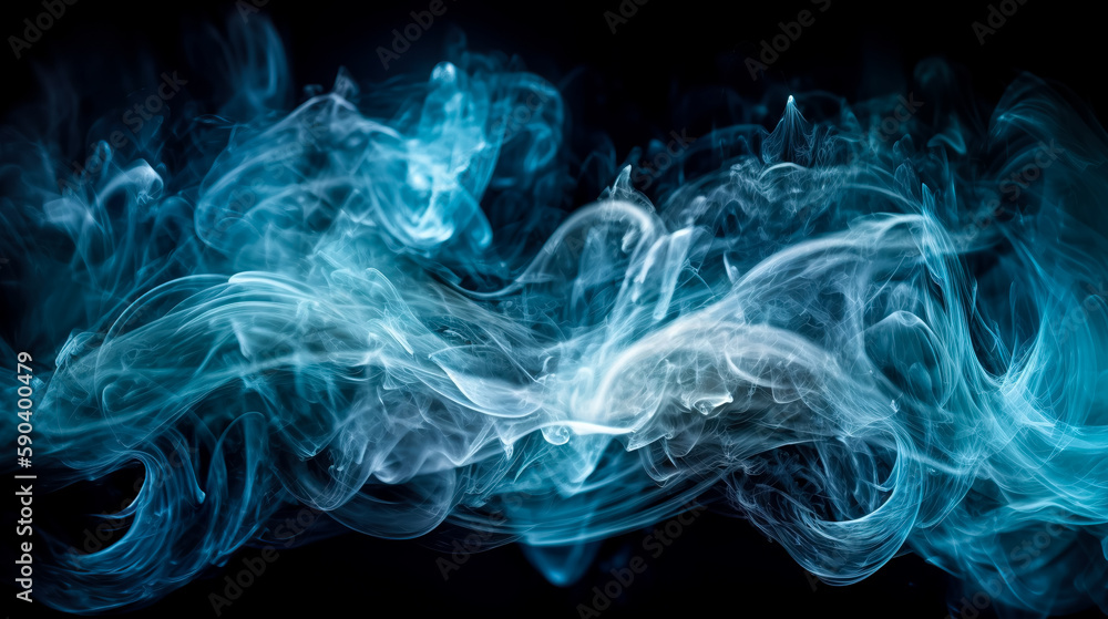 Abstract blue color background. Dynamic shapes composition. Generative AI Abstract blue color background. Dynamic shapes composition. Generative AI