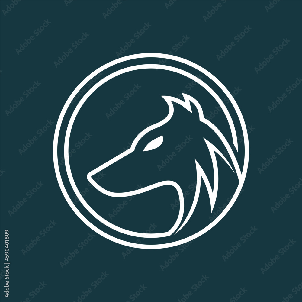 Wolf logo template vector icon Wolf logo template vector icon