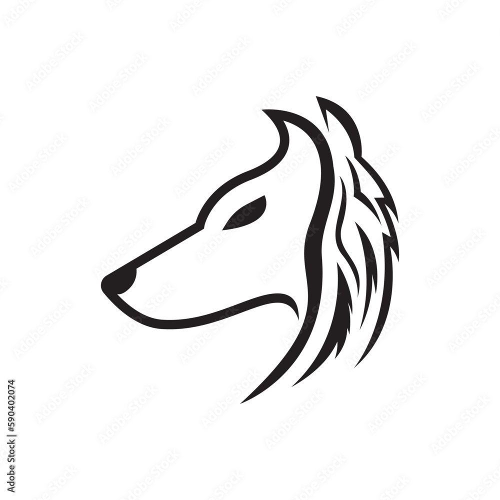 Wolf logo template vector icon Wolf logo template vector icon