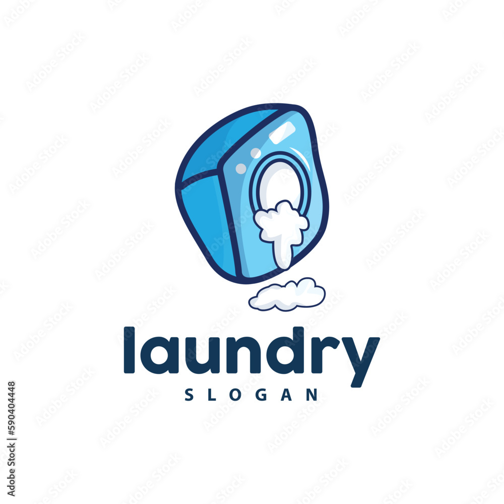 Laundry Logo, Cleaning Washing Vector, Laundry Icon With Washing Machine, Clothes and Foam Bubble, Illustration Symbol Design Template Laundry Logo, Cleaning Washing Vector, Laundry Icon With Washing Machine, Clothes and Foam Bubble, Illustration Symbol Design Template