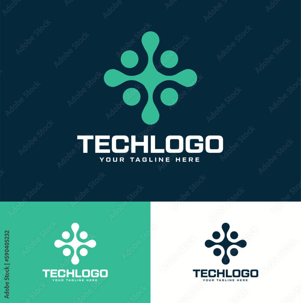 Tech Logo Design Digital Logo Design Vector Fully Editable EPS Tech Logo Design Digital Logo Design Vector Fully Editable EPS