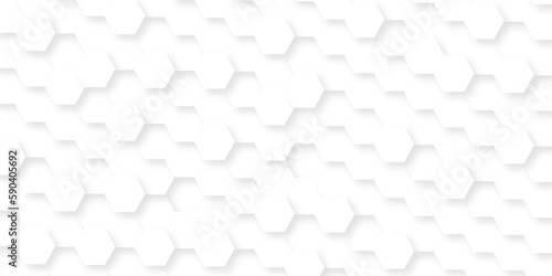 Abstract background with hexagons with hexagon concept design abstract technology background. Bright white abstract hexagon wallpaper space for texture. 