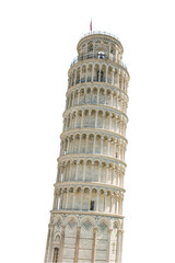 Fotobehang De scheve toren Scheve toren op witte achtergrond  © NuFa Studio