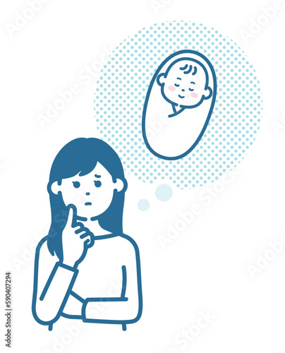 A woman thinking about having a child
