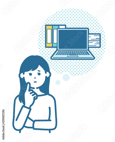 woman having troubles at work