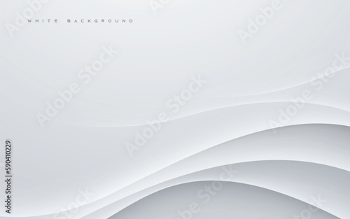 Wavy white overlaping layers abstract background