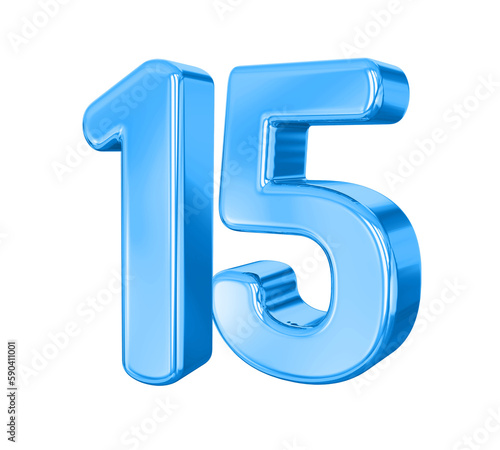 15 Blue Number 