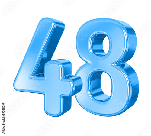 48 Blue Number 