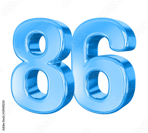 86 Blue Number 