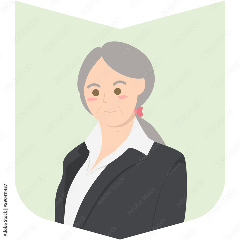 The Elderly Seventies Grandmother Nanny Character Face Avatar The Elderly Seventies Grandmother Nanny Character Face Avatar