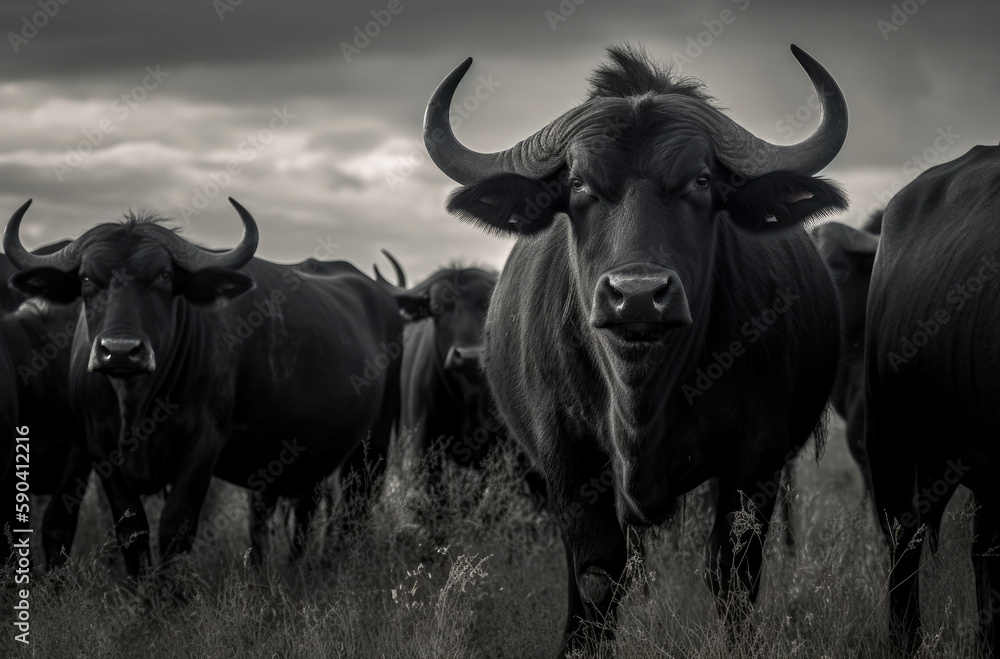 Naklejka premium Wasserbüffel, Water buffalo