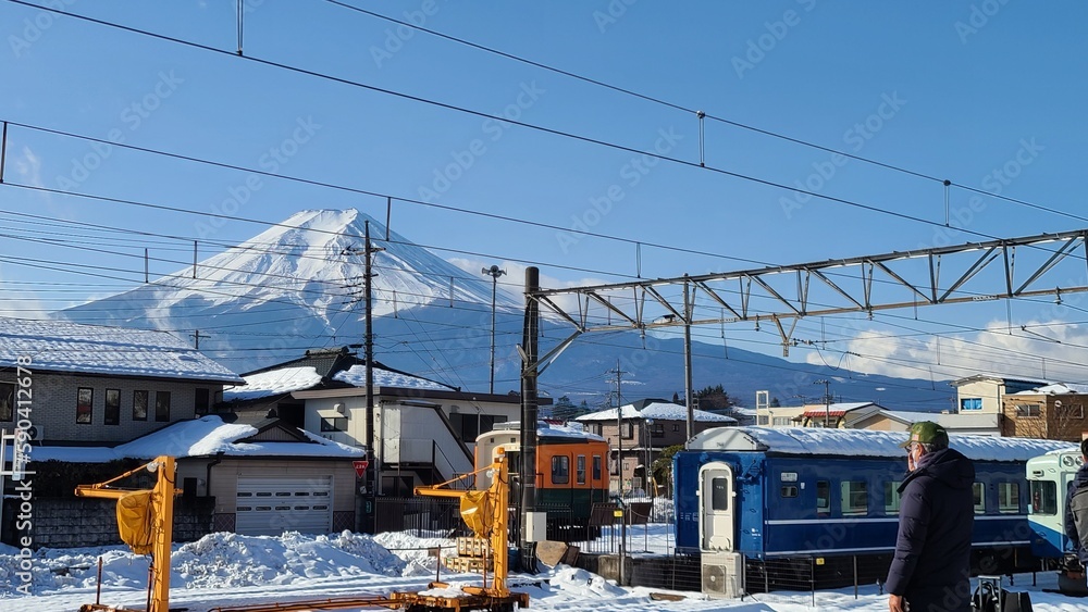 電車と富士山