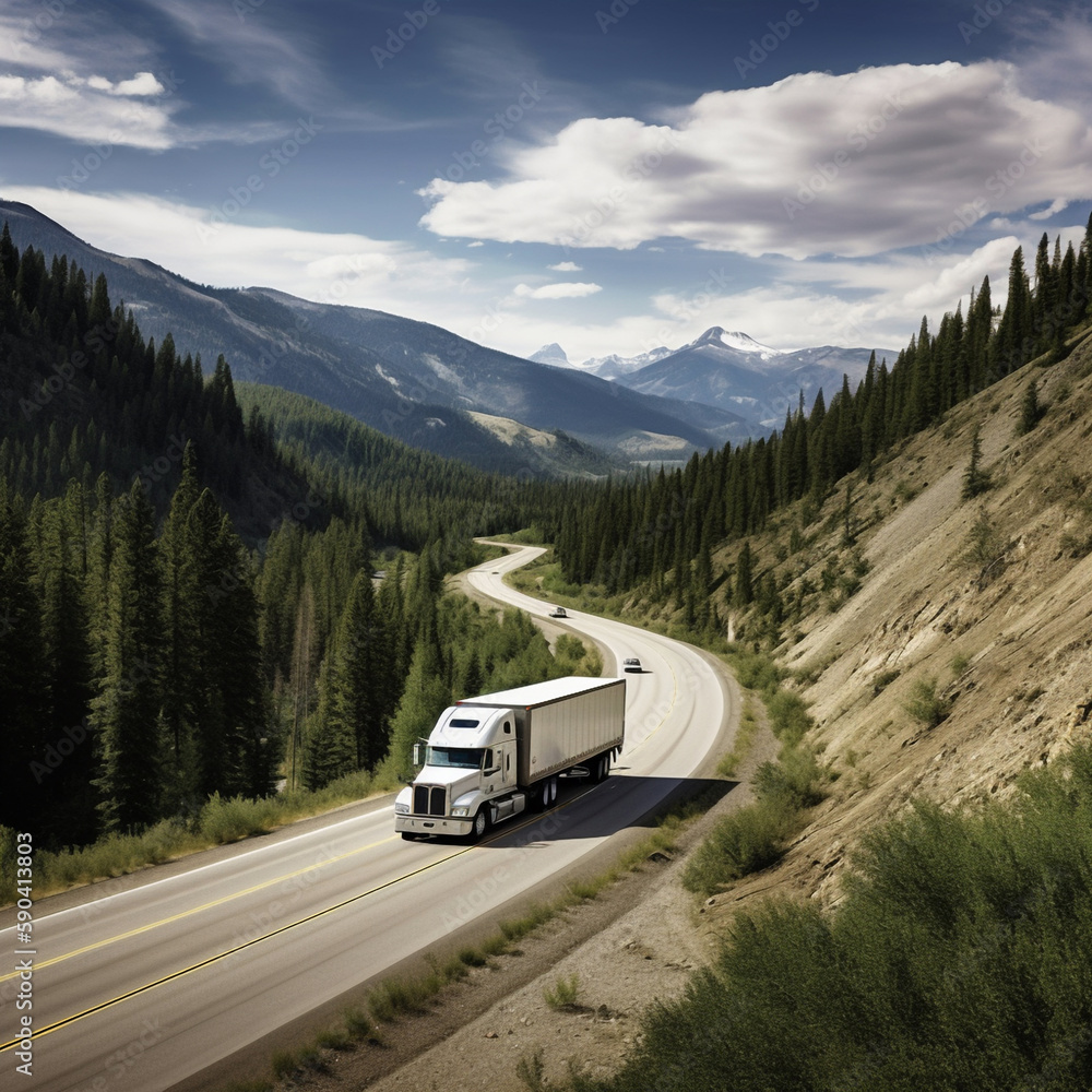 Freight Trucking with a View of the Great Outdoors