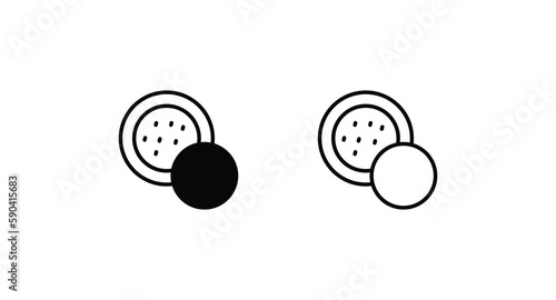 Face Powder icon design with white background stock illustration