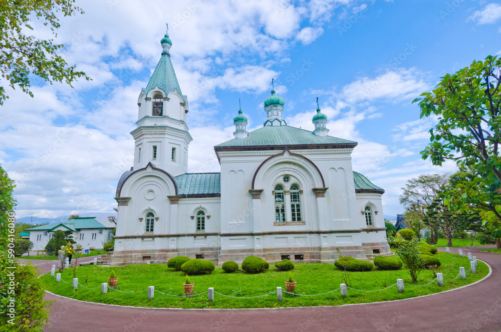 Catholic orthodox church at Motomachi district in Hakodate, Hokkaido, Japan.