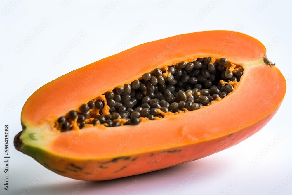 papaya on a white background papaya on a white background