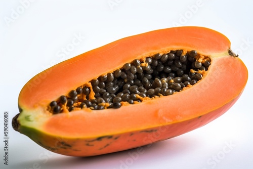papaya on a white background