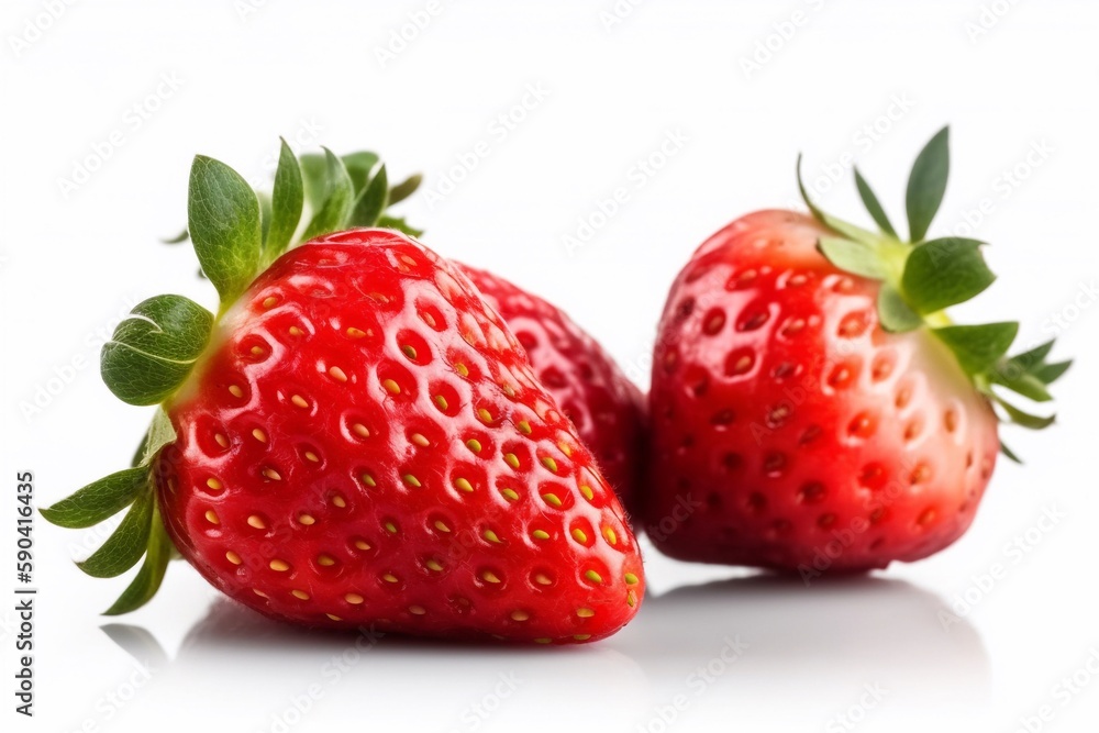 realistic strawberry isolated on white realistic strawberry isolated on white