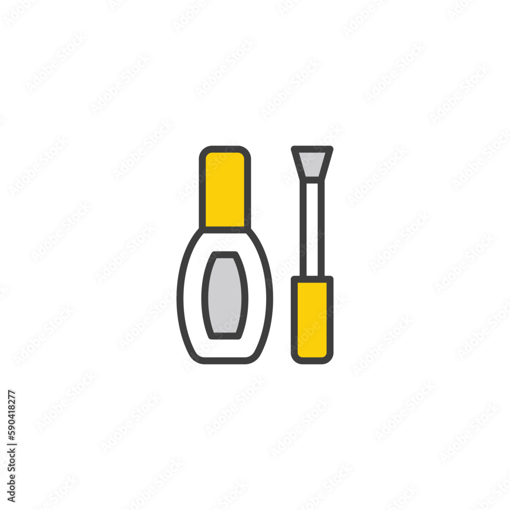 Nail Polish icon design with white background stock illustration Nail Polish icon design with white background stock illustration