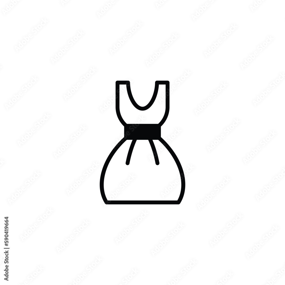 Frock icon design with white background stock illustration Frock icon design with white background stock illustration