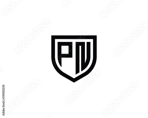 PN logo design vector template photo