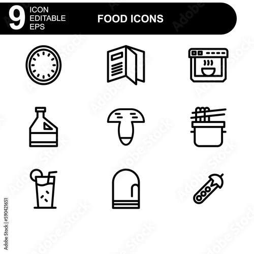 food icon or logo isolated sign symbol vector illustration - high quality black style vector icons
