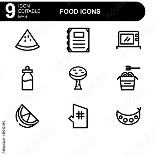 food icon or logo isolated sign symbol vector illustration - high quality black style vector icons
