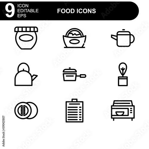 food icon or logo isolated sign symbol vector illustration - high quality black style vector icons
