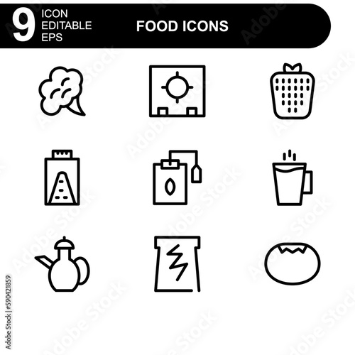 food icon or logo isolated sign symbol vector illustration - high quality black style vector icons
