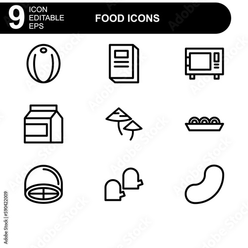food icon or logo isolated sign symbol vector illustration - high quality black style vector icons