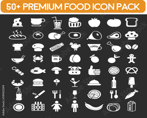 Premium Fast food and restaurant line icons collection. Big UI icon set in a flat design. Thin outline icons pack. Vector illustration EPS10