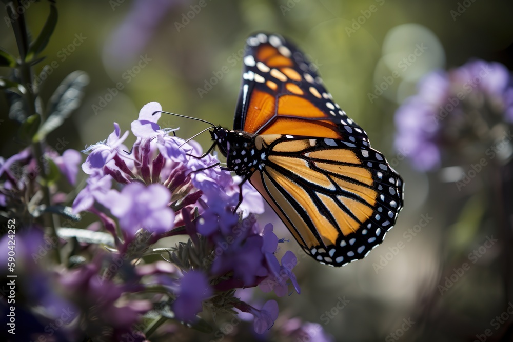 Naklejka premium butterfly garden , generative artificial intelligence